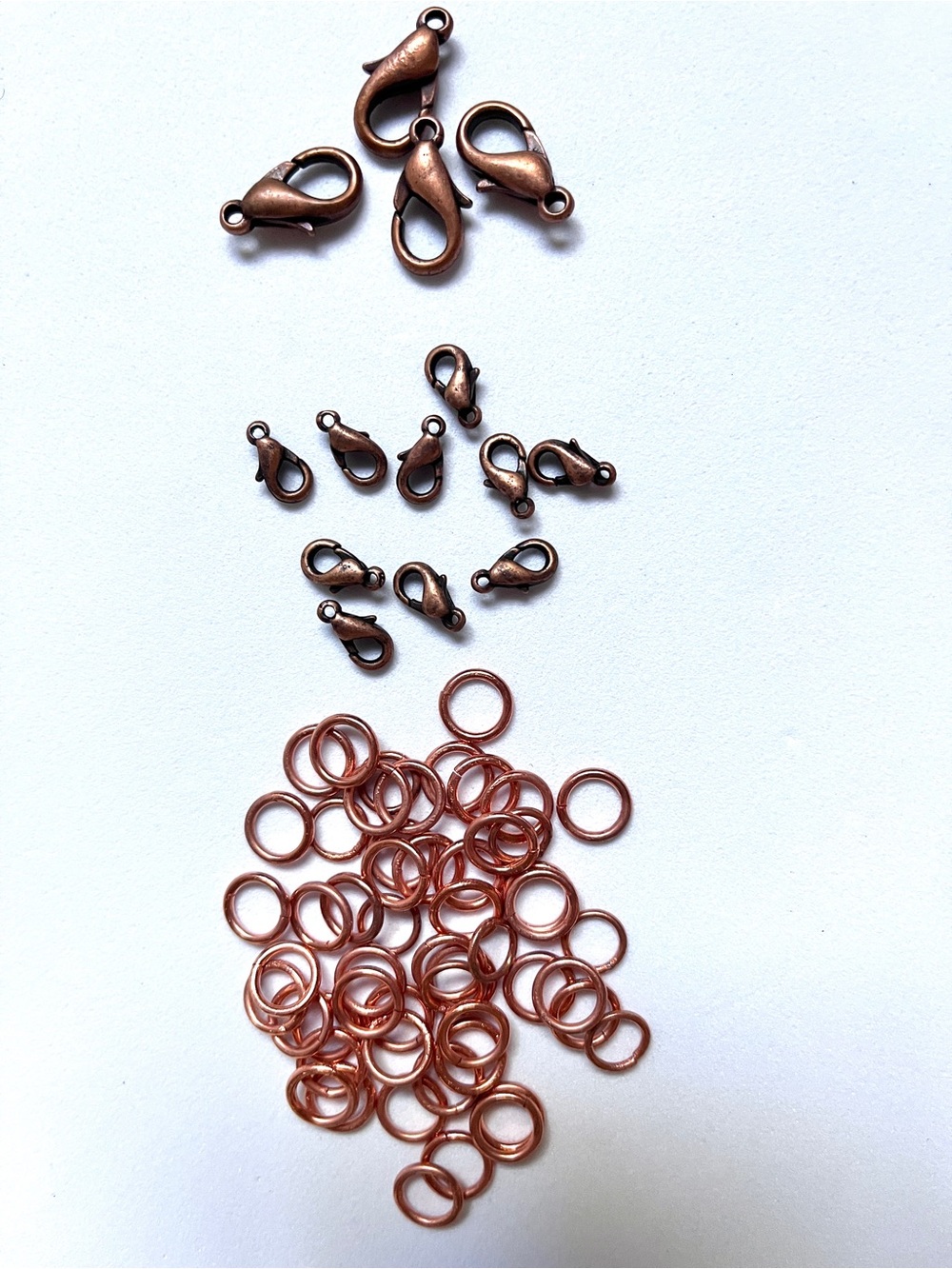 Copper Tone Lobster Clasps & Jump Ring Set